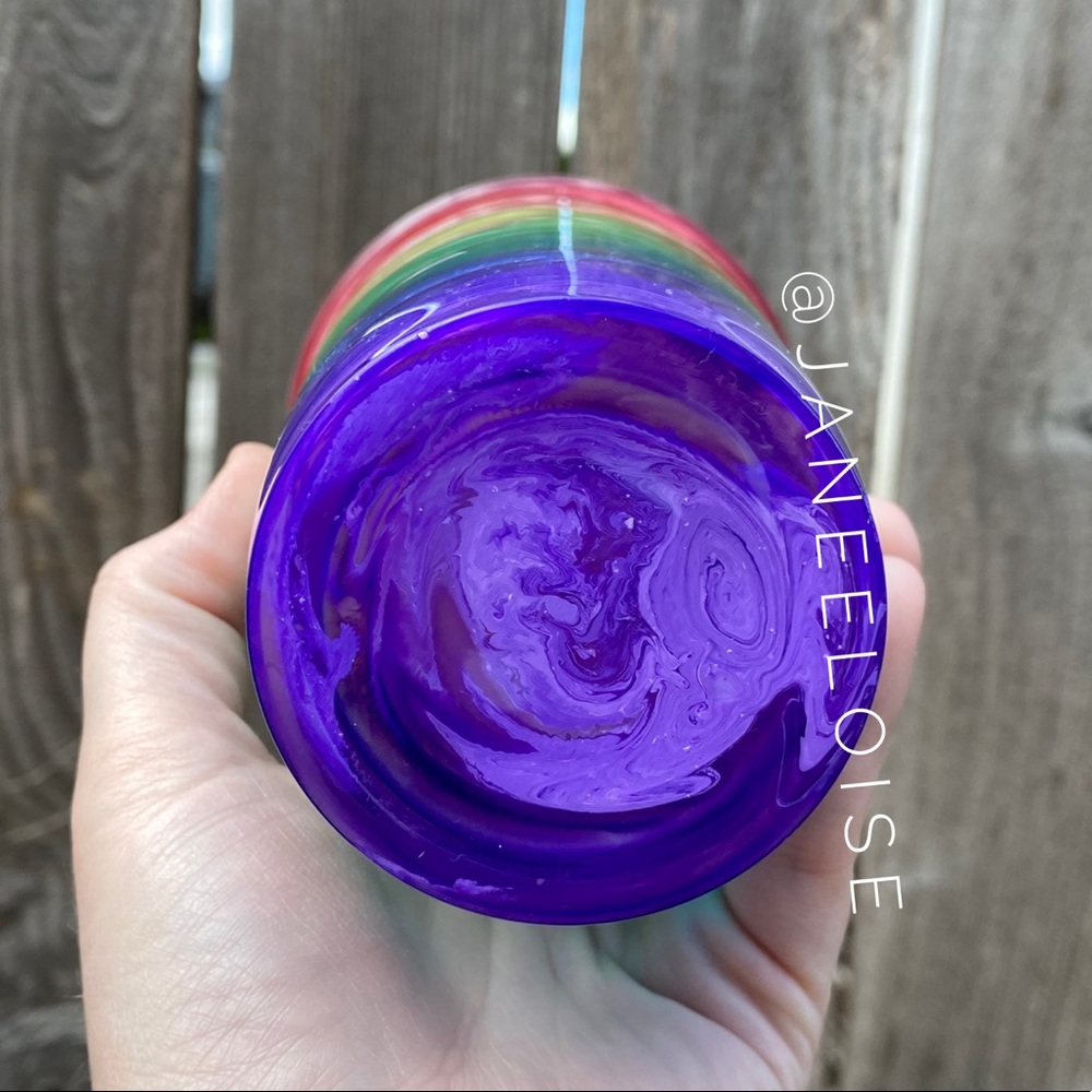 Custom Made Rainbow Epoxy Sealed Starbucks Cup - Picture 5 of 6